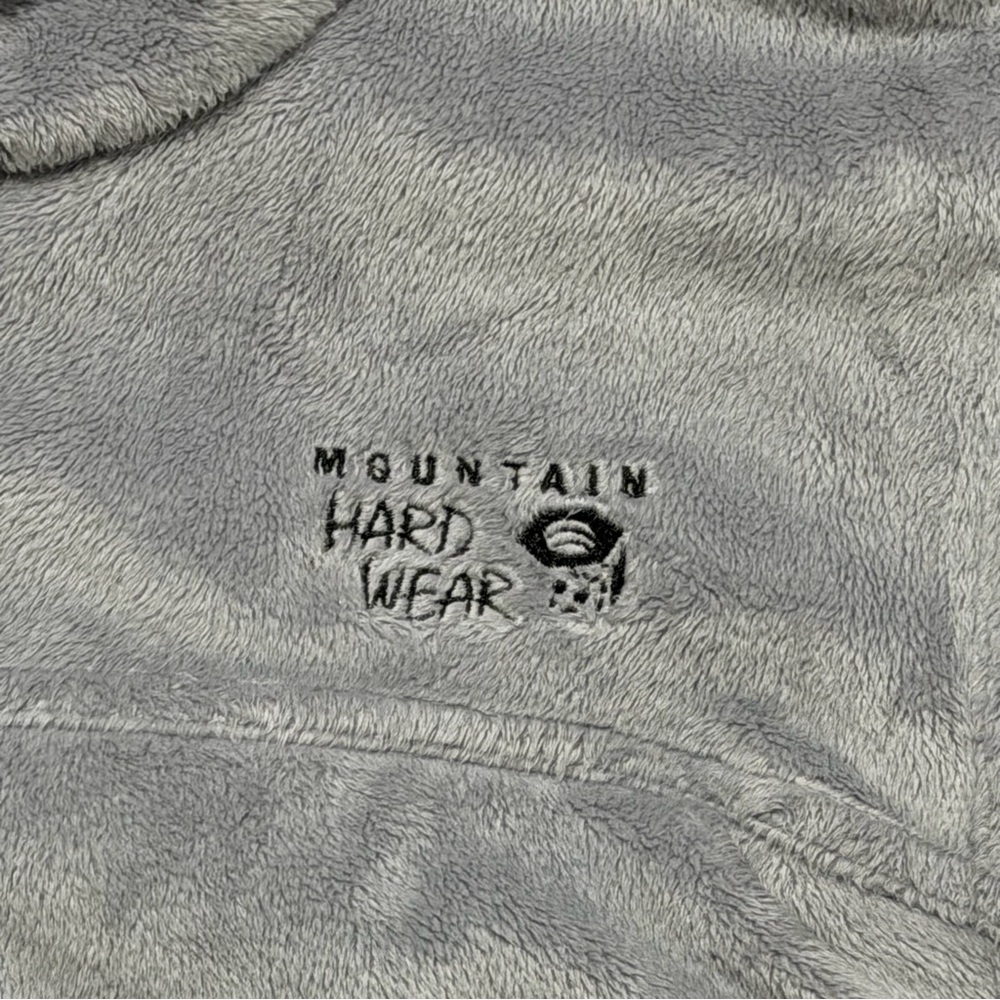 Cute Women’s Fuzzy Mountain Hard Wear Gray Fleece Vest Size Large Outdoors - Picture 3 of 8